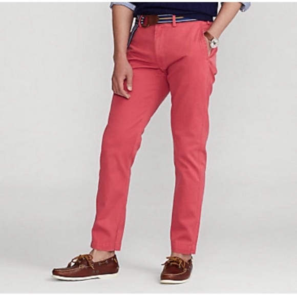 Ralph LaurenStretch Slim Fit Pants spring red size 32x32 nwt